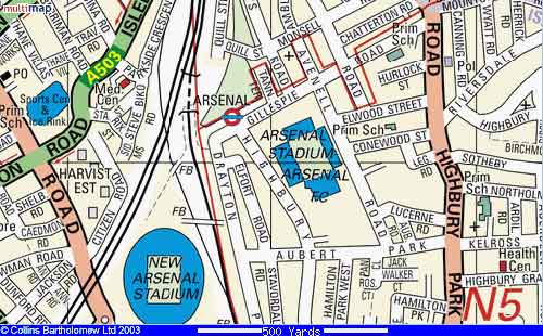  Map of highbury